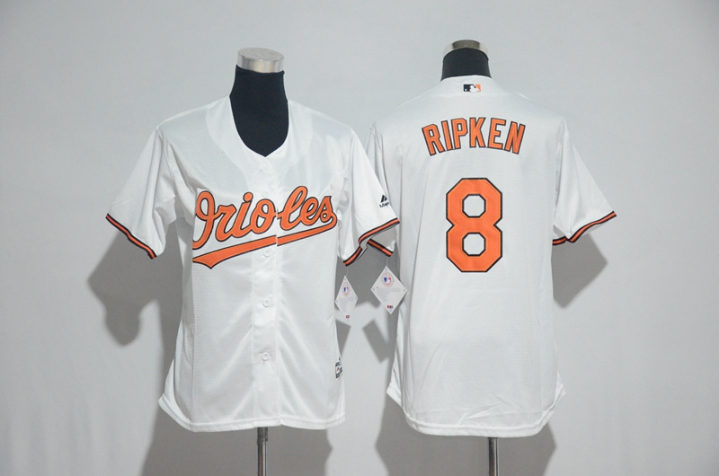 Womens 2017 MLB Baltimore Orioles #8 Ripken White Jerseys->washington nationals->MLB Jersey